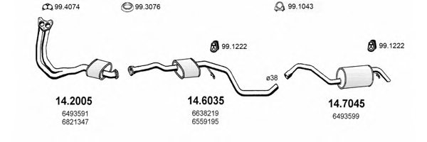 ASSO ART1028 Exhaust System